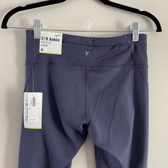 Old Navy Active Women Sz S Slate Go-Dry Mid-Rise 7/8 Ankle Leggings NWT - Picture 8 of 13